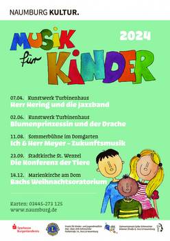 Plakat 'Musik für Kinder 2024' ©Stadt Naumburg (Saale)