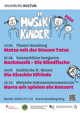 Plakat 'Musik für Kinder 2026' &copy;Stadtverwaltung Naumburg (Saale) / SG Stadtmarketing