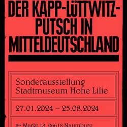 Wanderausstellung zum Kapp-Lüttwitz-Putsch ©Stadtmuseum Naumburg